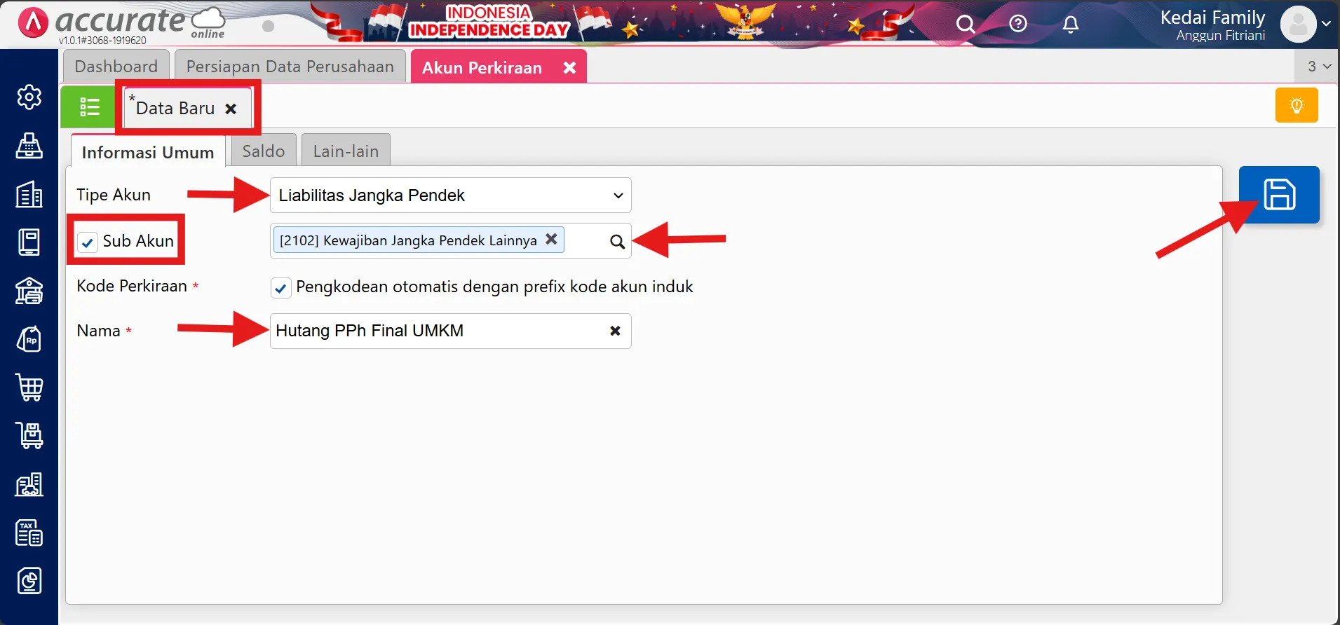 Cara mencatat PPh Final